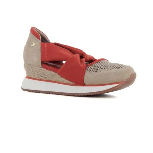 Asandaliado Beige/rojo